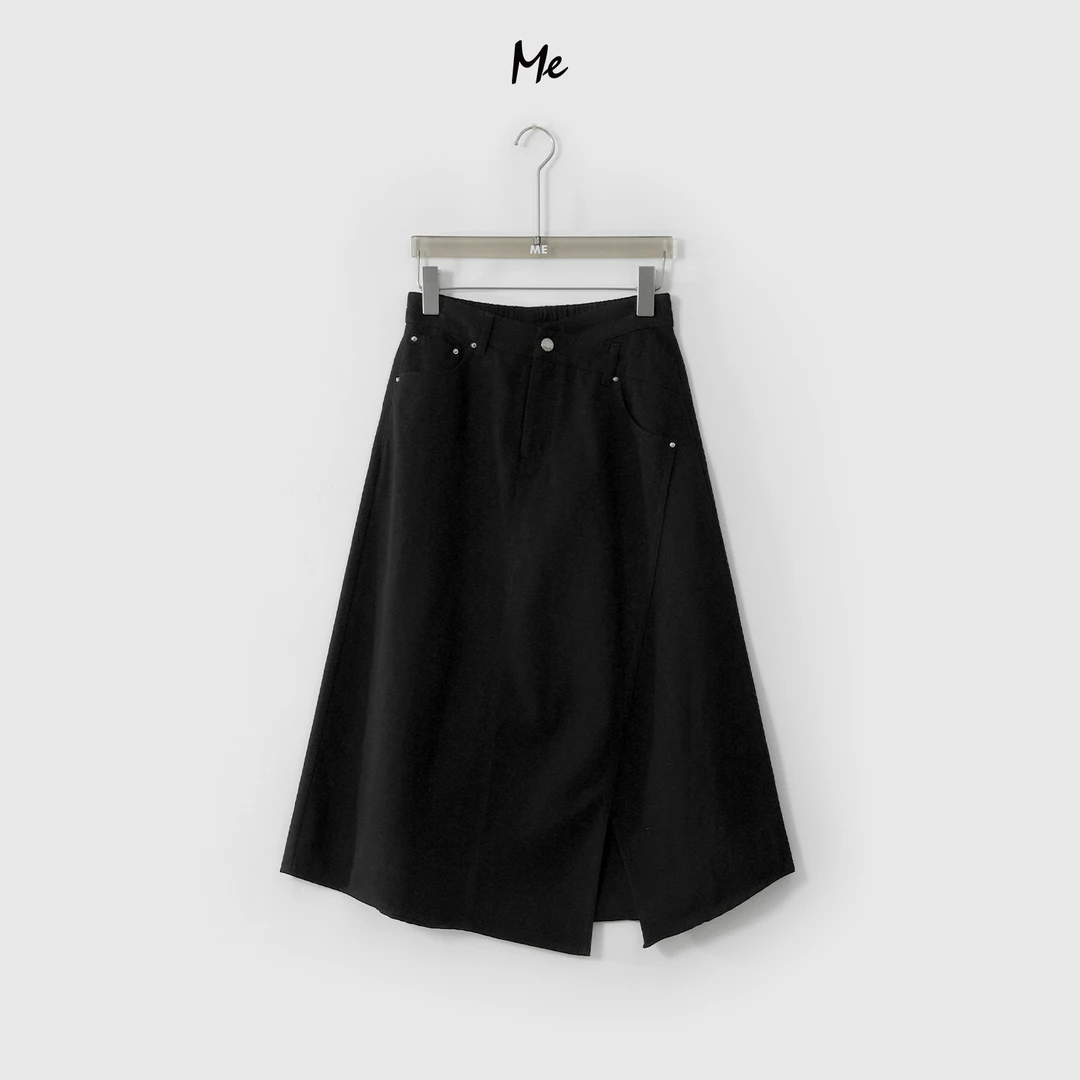 ME【意威牛仔半裙】100棉奢牌感高腰显瘦百搭时尚半身裙MESS4717