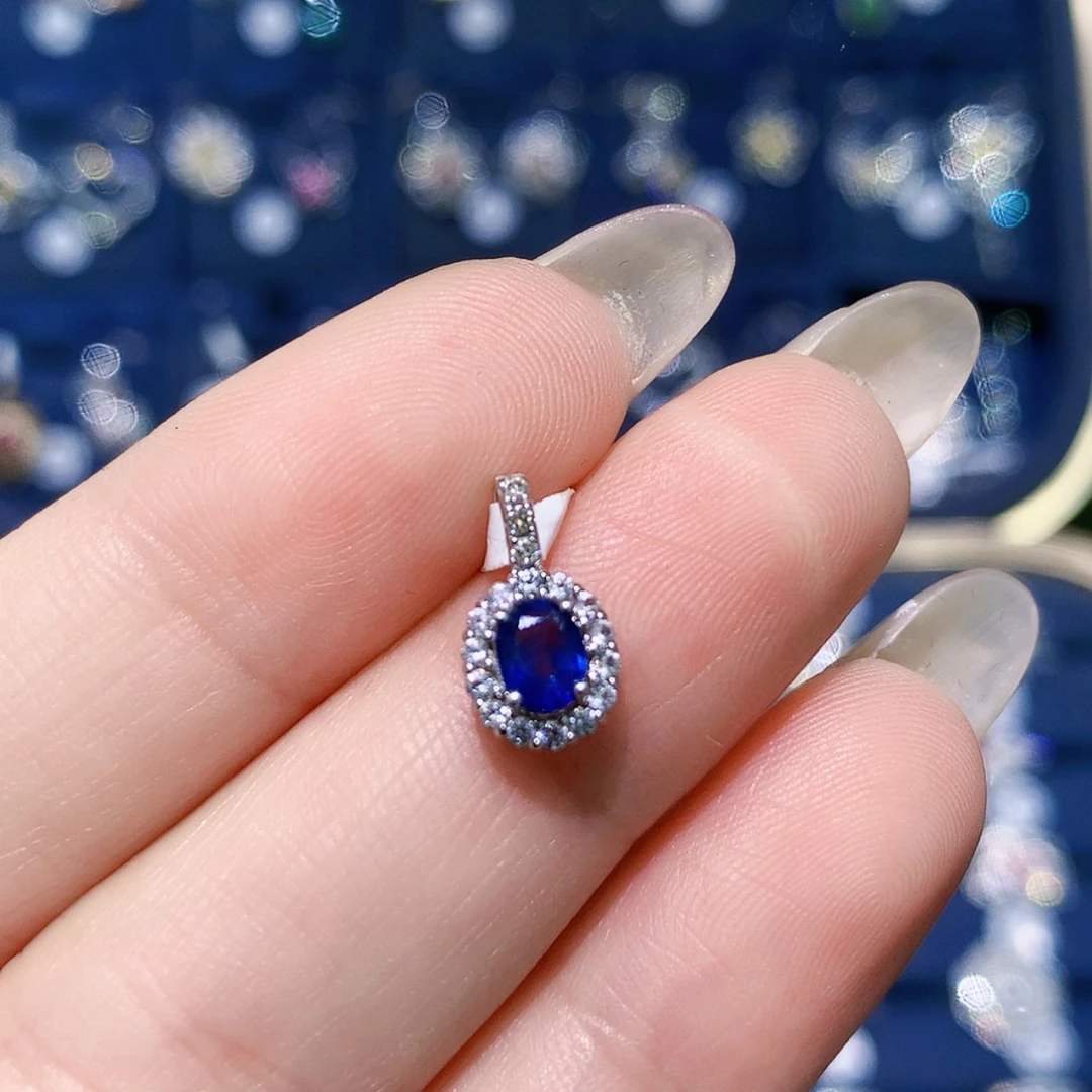 【闪购商品】吊坠(不含链)蓝宝石18K金镶嵌