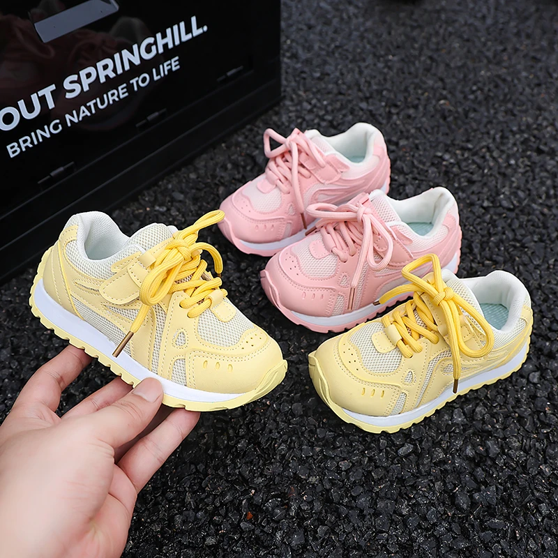 儿童运动鞋2025秋季新款女童网面德训鞋时尚男童鞋透气跑步鞋学生