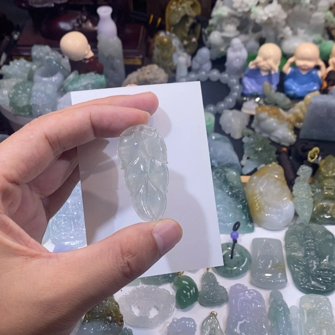 翡翠未镶嵌吊坠(不含链)叶子