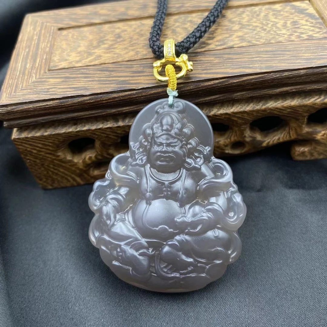 高档珠宝烟紫黄财爷吊坠Y1470（配高货绳）