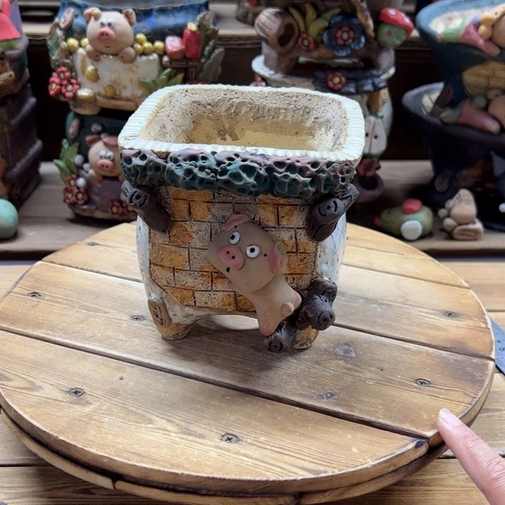 嘻哈多肉花盆百搭