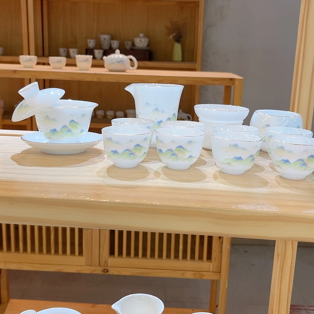 【御瓷斋】冰种玉瓷茶具套装