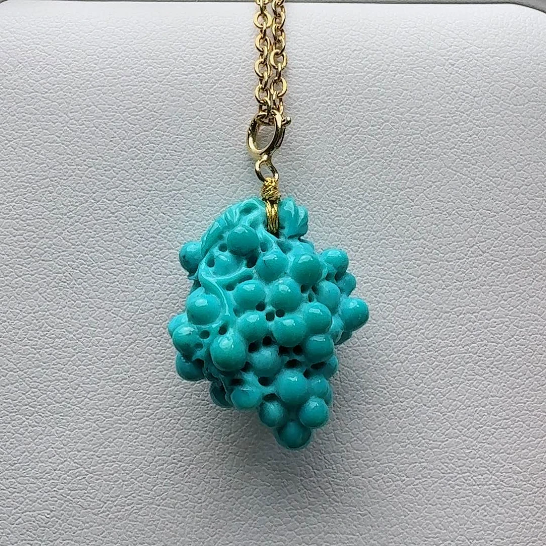 绿松石未镶嵌吊坠(赠链)