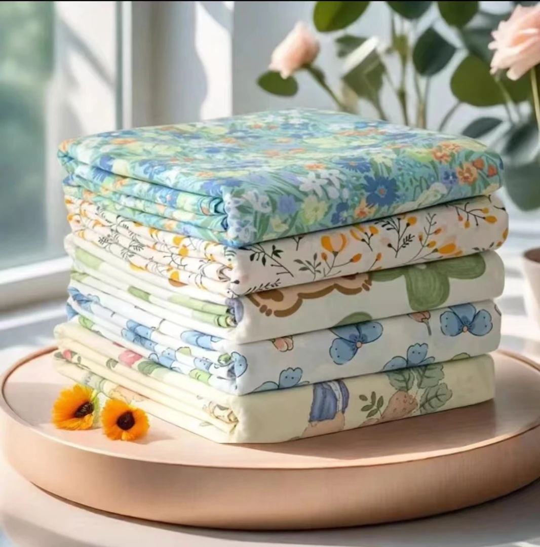 【心悦】夏季清仓小清新素雅毛边布料 【2.05*2.35】 以主播讲解为准