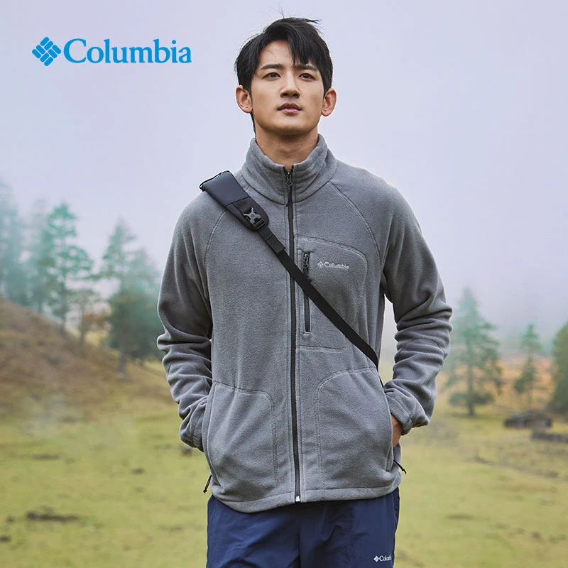 【蒋奇明同款内搭】Columbia户外男子运动保暖柔软抓绒衣外套AE3039