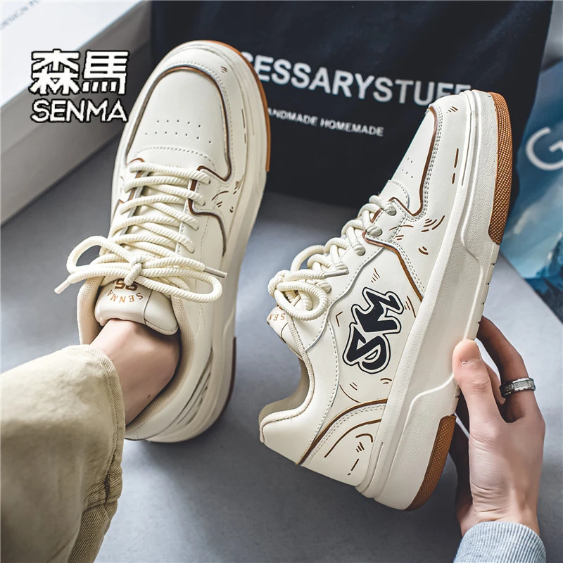 森马秋季男鞋2025新款潮流休闲原创百搭厚底小白鞋时尚高级感板鞋
