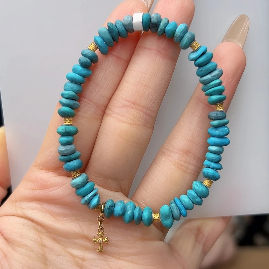 绿松石珠宝奇石18K金镶嵌