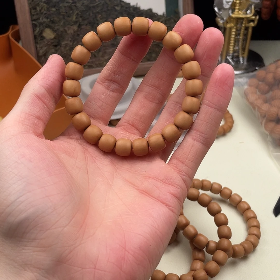 猴头核桃手串泛油无暇道珠➕雕刻