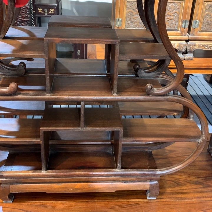 木暖*花梨木花梨木。 博古架一对