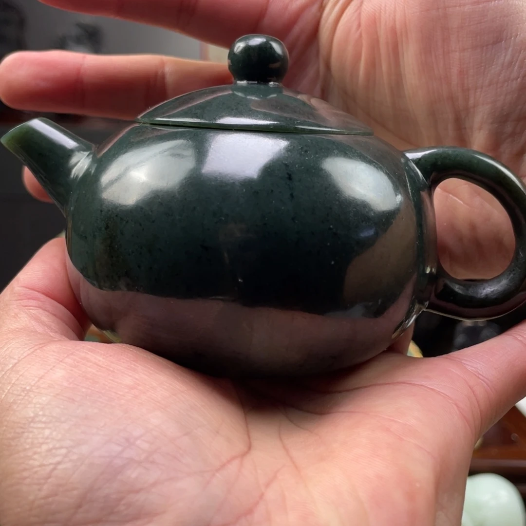 未镶嵌和田玉把件和田玉茶壶未镶嵌