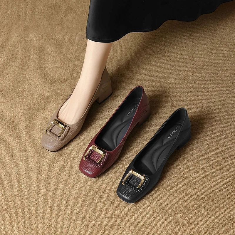 【发货很快】高级感常规浅口粗跟单鞋软底跟鞋玛丽珍鞋休闲防滑