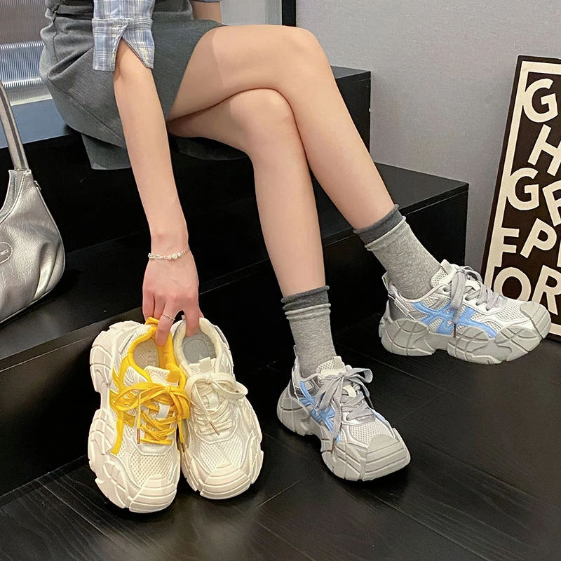贾不假老爹鞋女款2025新款秋季时尚潮流厚底增高通勤小个子运动鞋