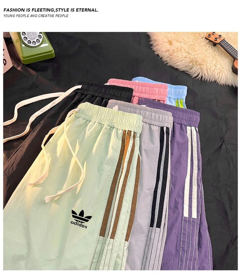 夏季新款马卡龙速干冰丝男女同款五分裤2508