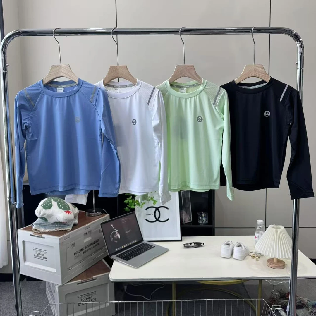 儿童装2025春秋款新款男童女童休闲运动速干上衣半拉链长袖T恤