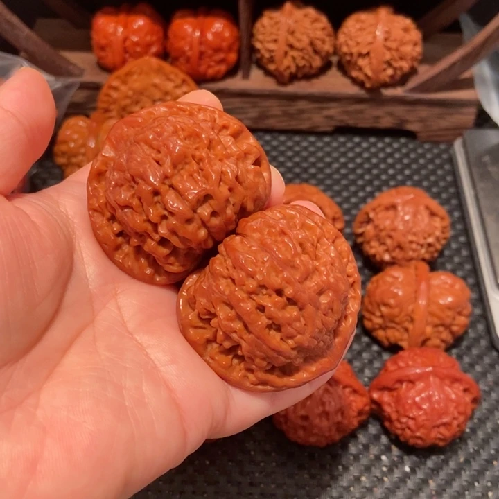 邪***郑把件文玩核桃48.8尺寸官帽1376