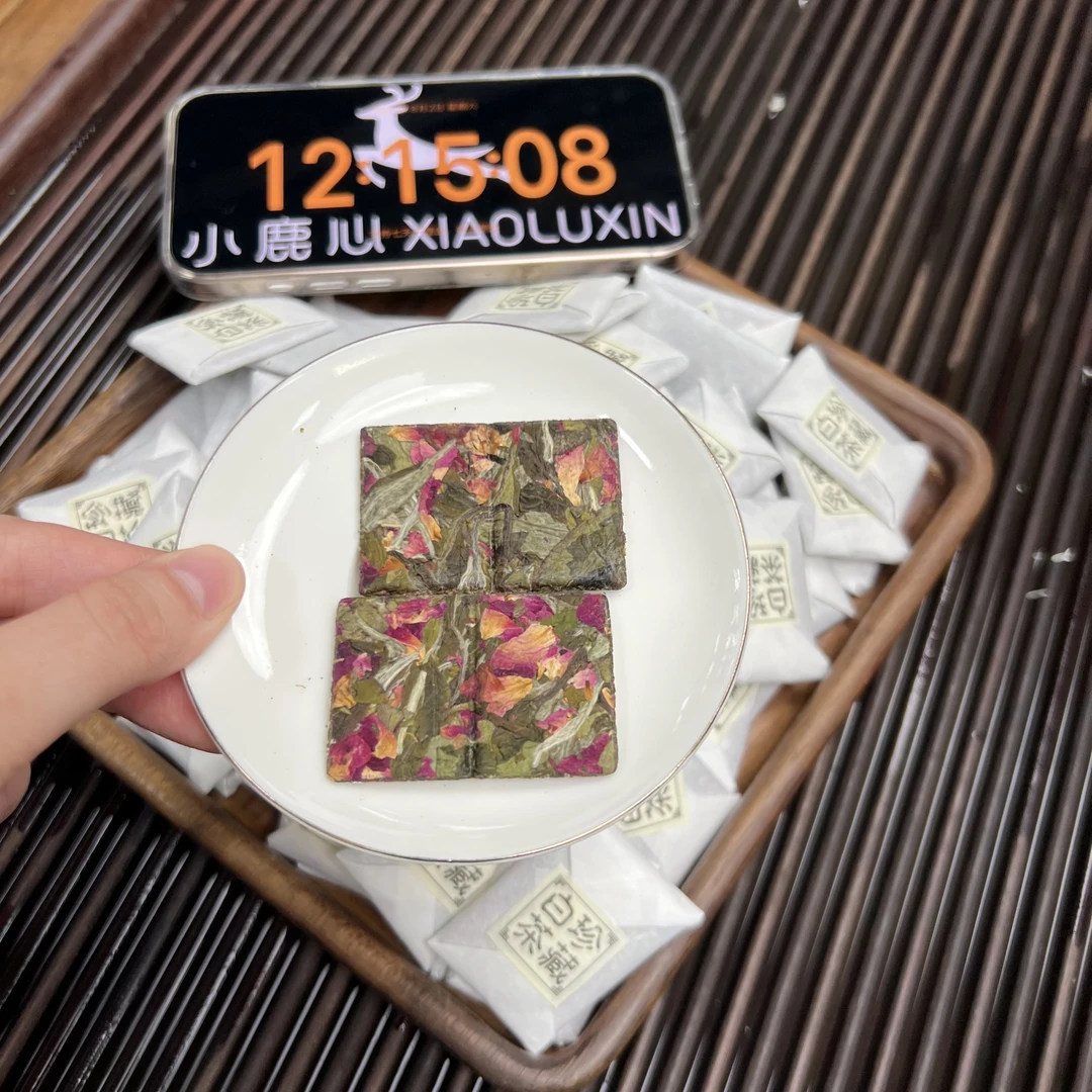 玫瑰白茶 小鹿收茶 福鼎白茶+玫瑰 8月2