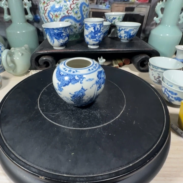春***摆件青花花卉小小摆件