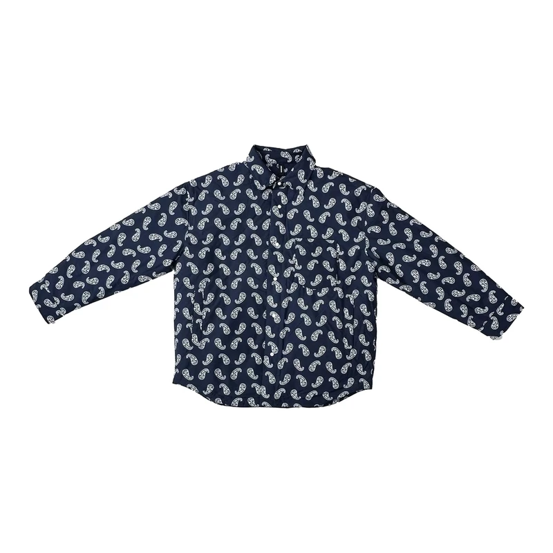 【直播大促专用】男士蓝色腰果花外套宽松时尚扎染休闲外套Y115