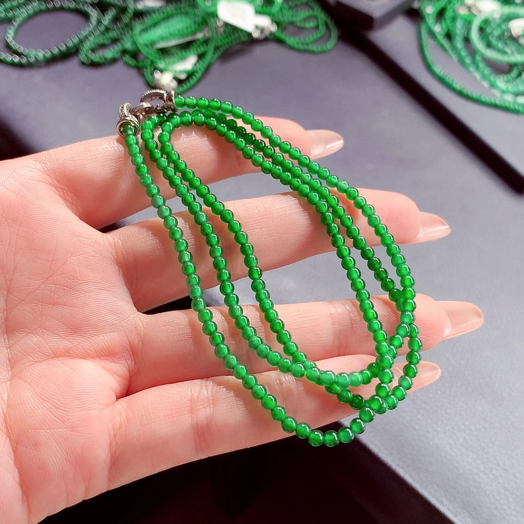 翡翠未镶嵌毛衣链