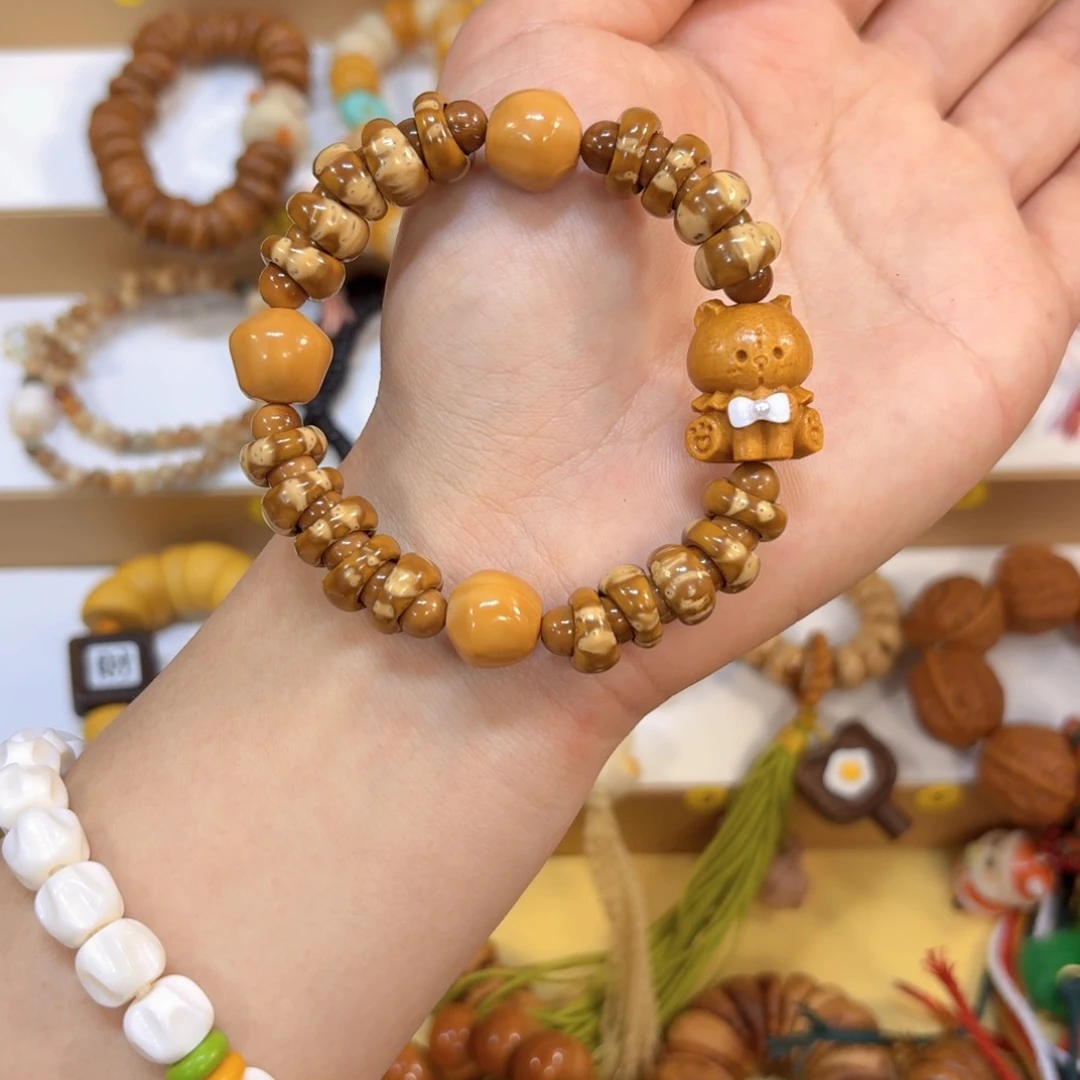 手串星月菩提甜甜圈花皮大肠➕立体猫