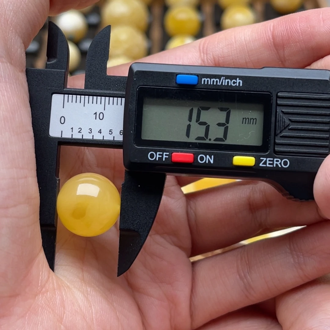 废***司琥珀未镶嵌裸石蜜蜡圆珠静