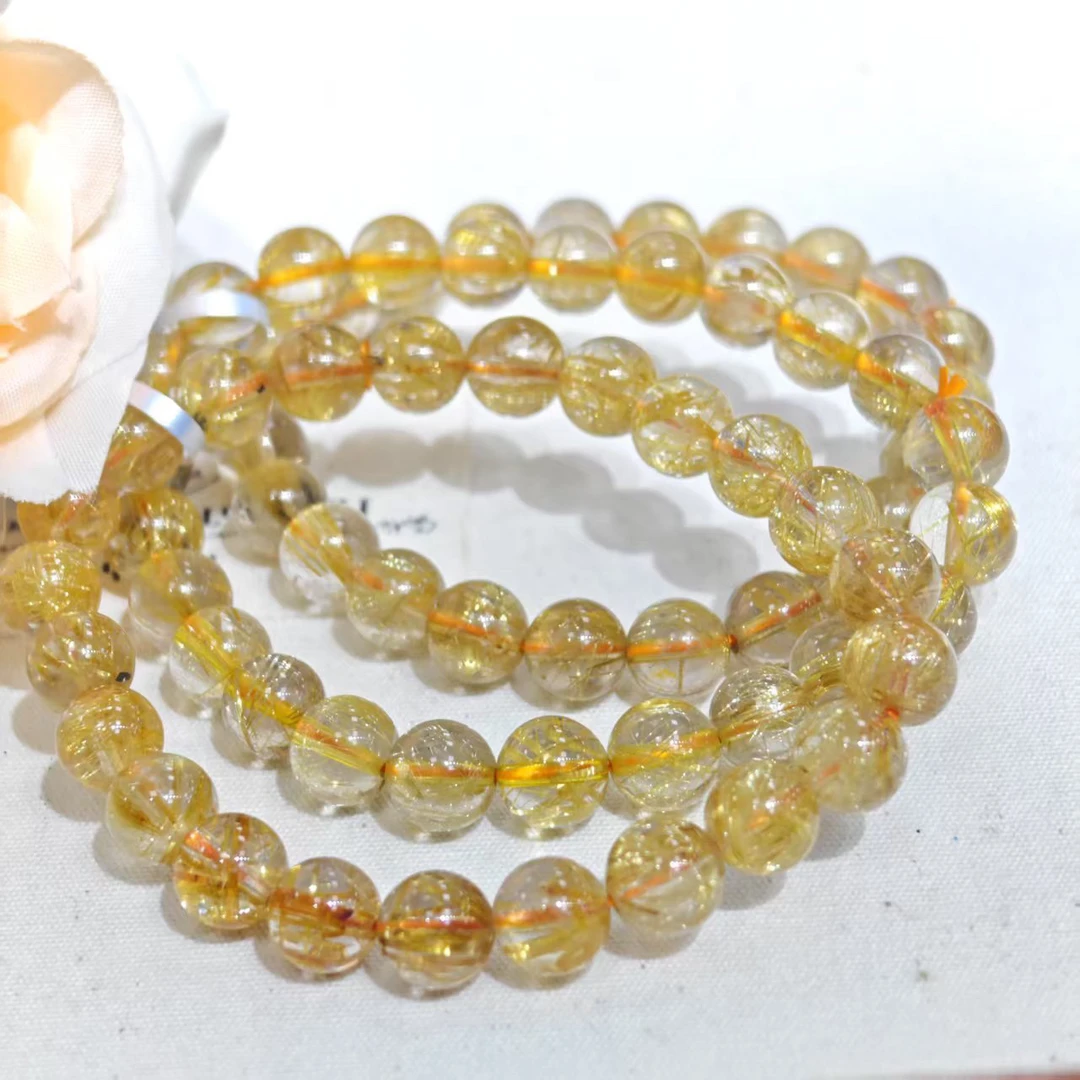 【书记甄选】天然金发晶单圈手链 多样性发一件 约8mm GCK980