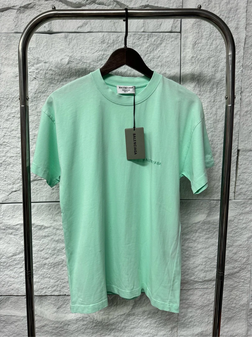 99新 Balenciaga/巴黎世家 薄荷绿前后logo短袖/xs/8639241