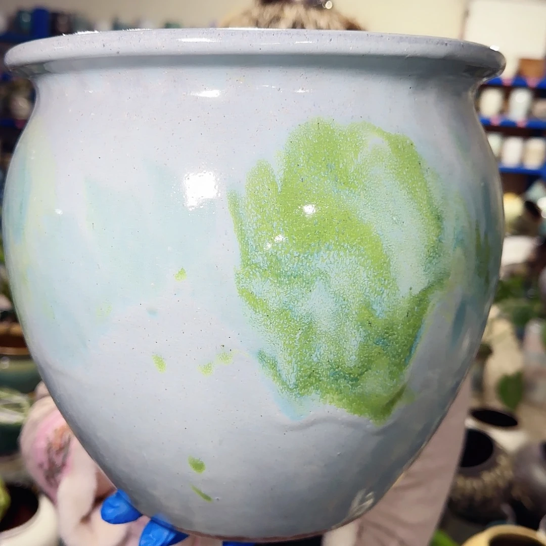 紫砂花盆高23口25