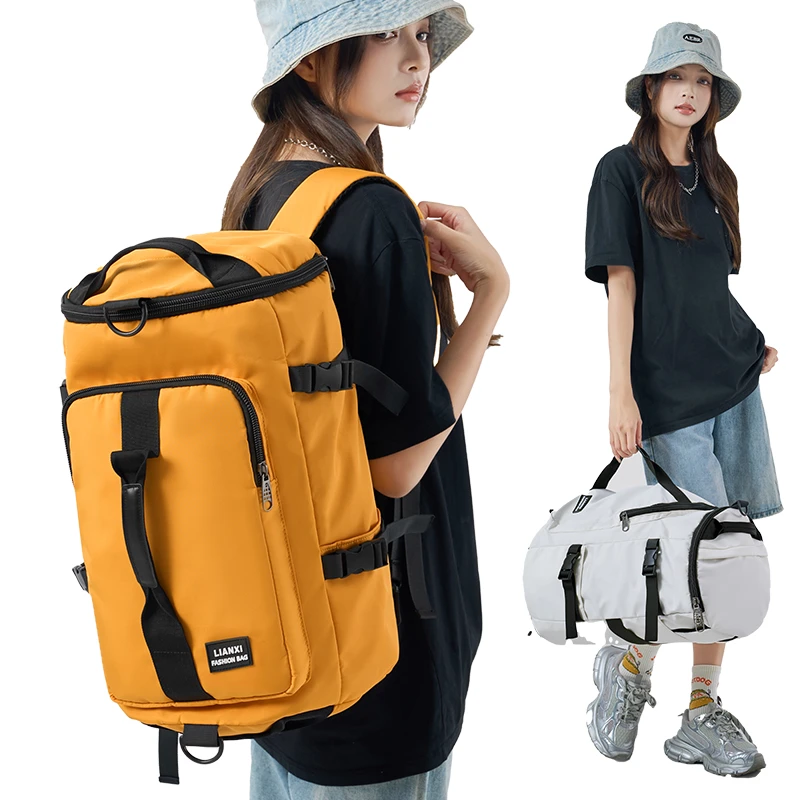 背包男士大容量多功能双肩包书包旅游行李户外登山包斜挎旅行包女