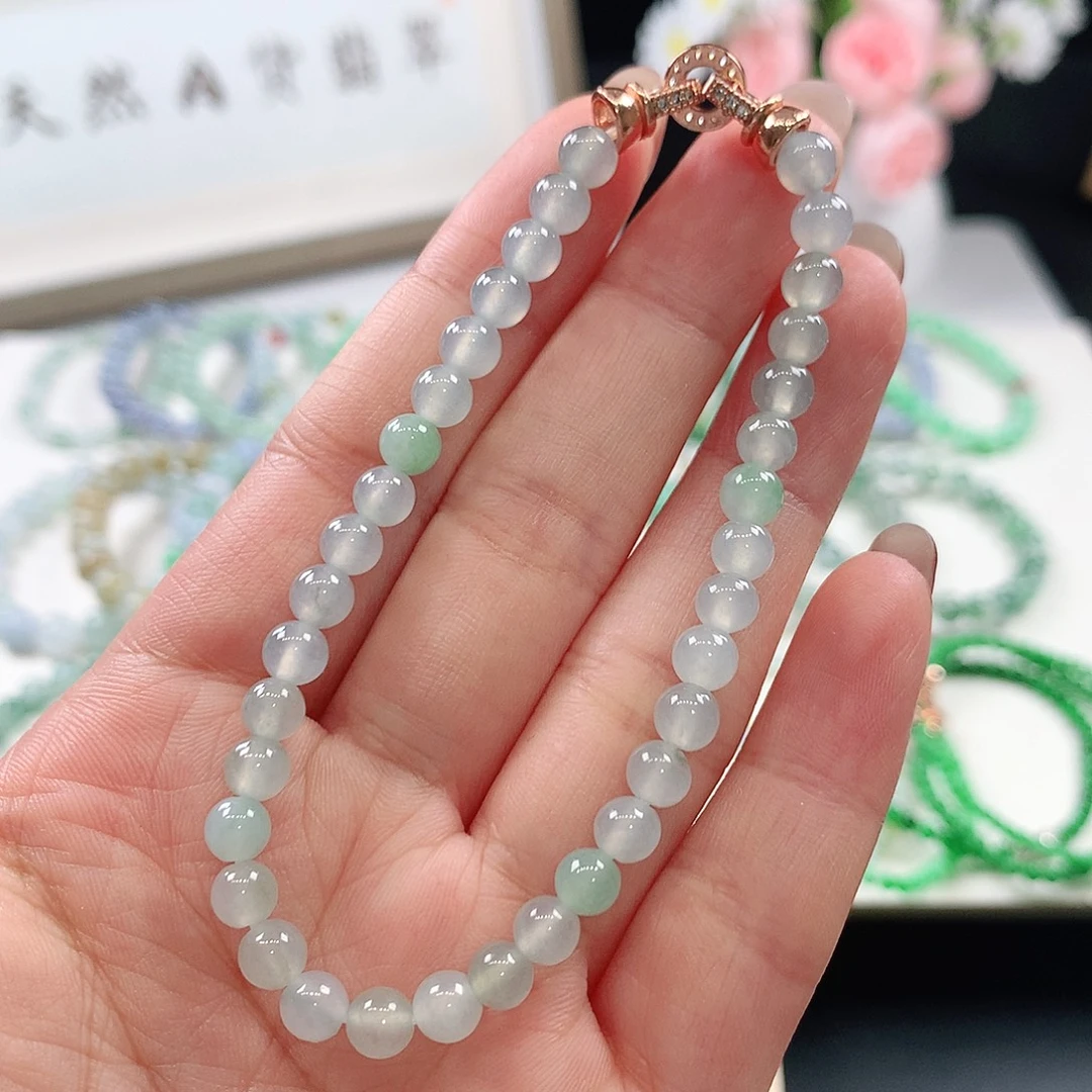 翡翠未镶嵌手链手链5.3mm