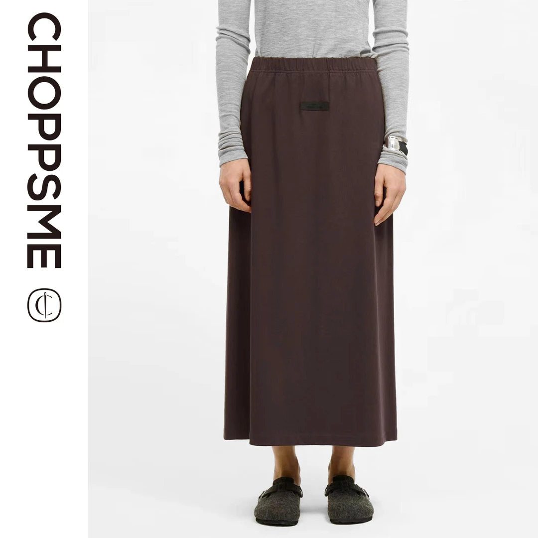 巧珀思｜12392春夏新品，有机棉纯棉，松紧腰百搭长半裙半身裙裙子