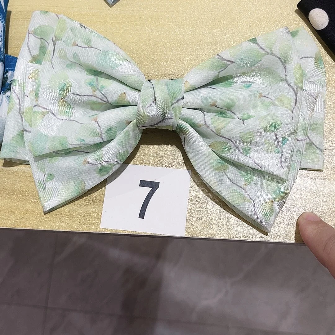 皮质铁合金蝴蝶结发夹