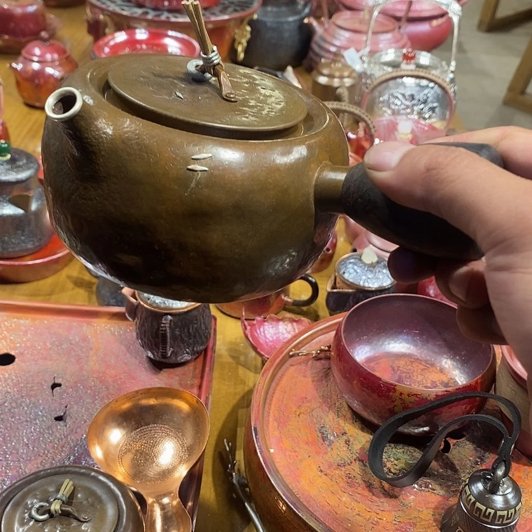 有****儿600毫升包银嘴侧把壶手工锻打工艺