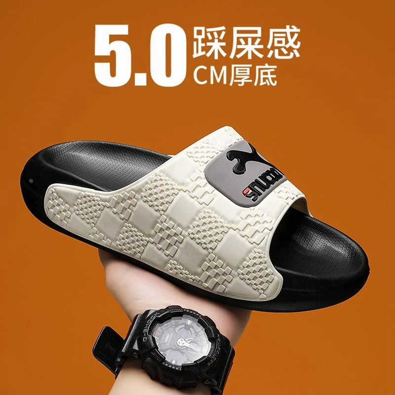 拖鞋男夏季外穿高级感运动防滑一字凉拖男户外踩屎感软底沙滩凉鞋