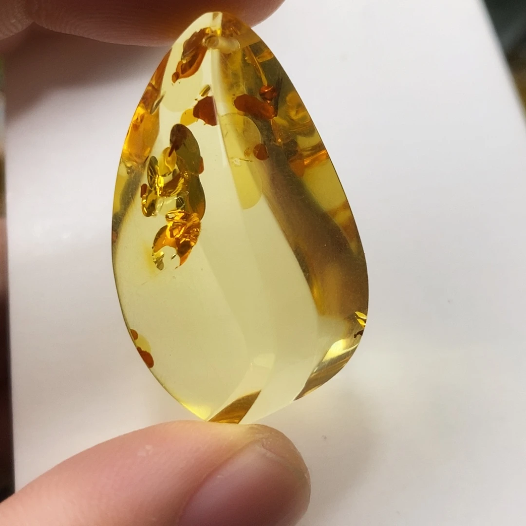 琥珀（花珀）未镶嵌吊坠(不含链)