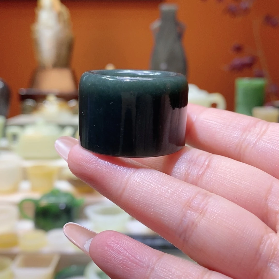 未镶嵌和田玉摆件和田玉青玉扳指21.7mm