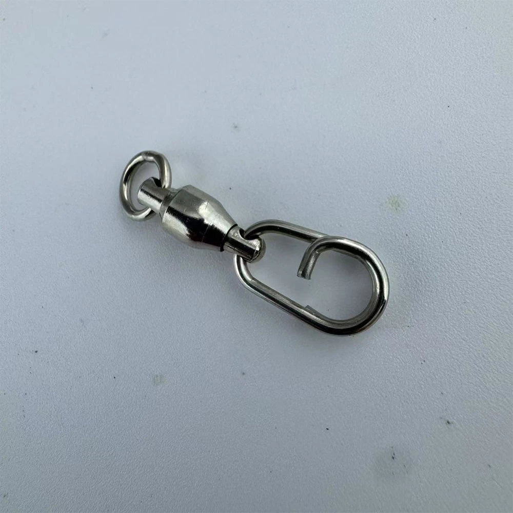 不锈钢升级款加强轴承高速转环快扣海钓路亚铁板饵椭型别针连接器