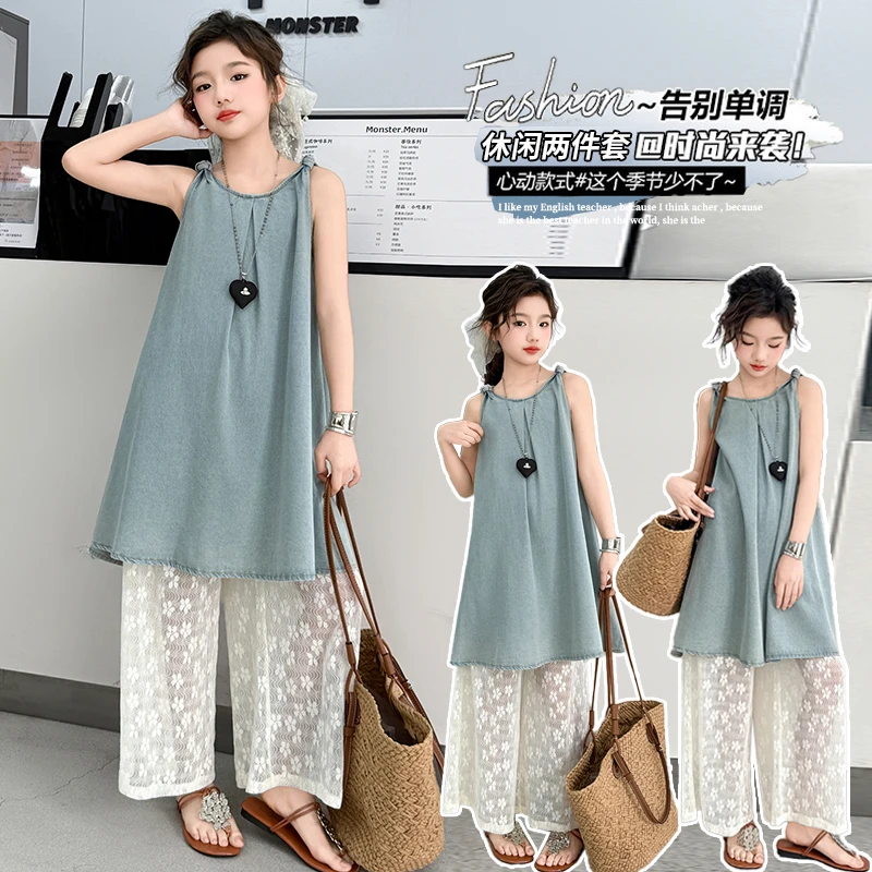 女童夏装套装2025新款韩版儿童6-15岁初中生套装2025年款衣服儿童