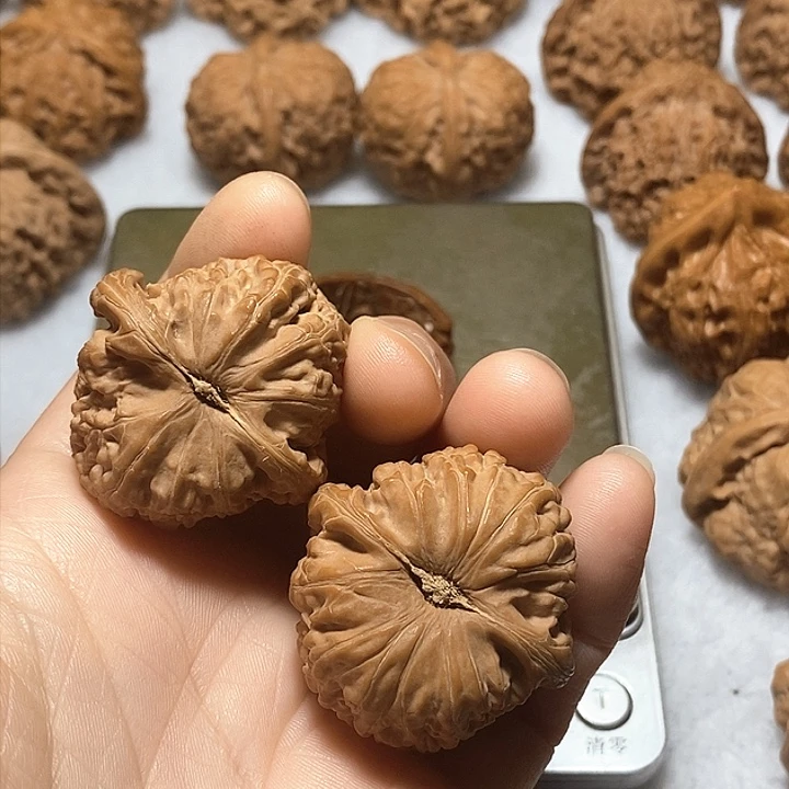 文玩核桃把件3*白狮子36.5