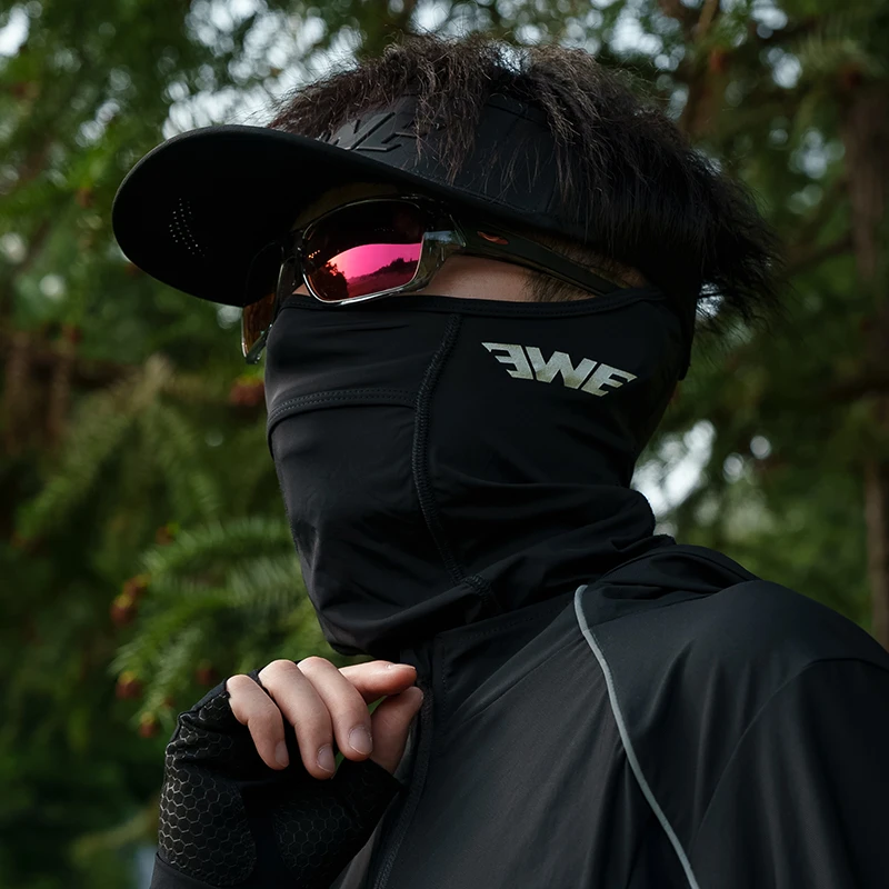 EWE2025清透冰丝防晒开口面罩透气轻薄垂钓户外运动