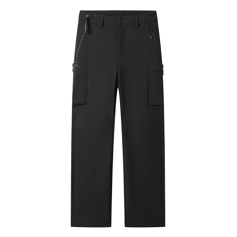秋冬户外运动多口袋加绒防风保暖工装裤宽松直筒休闲裤Z1896-4028