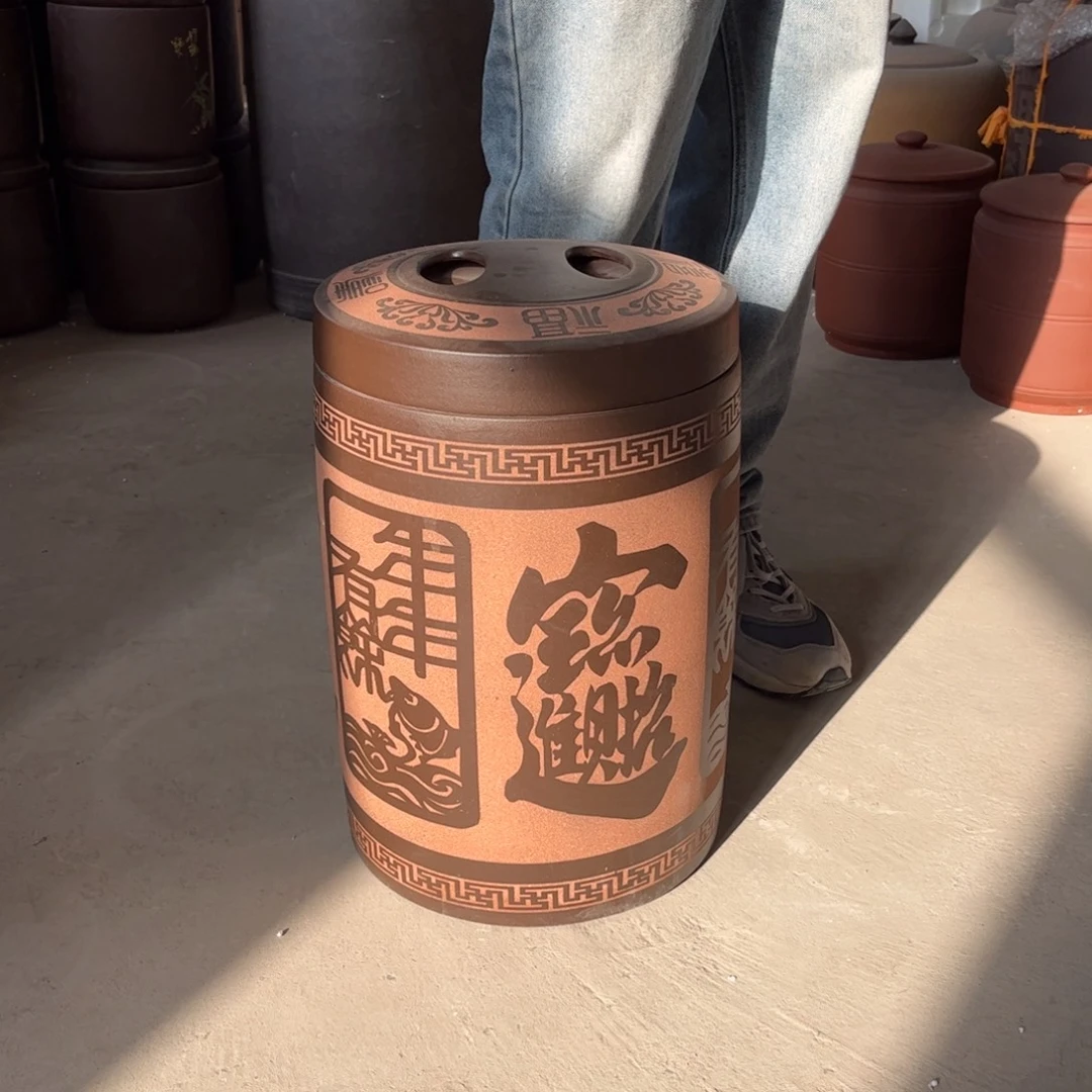 紫砂茶叶罐23 饼茶叶罐