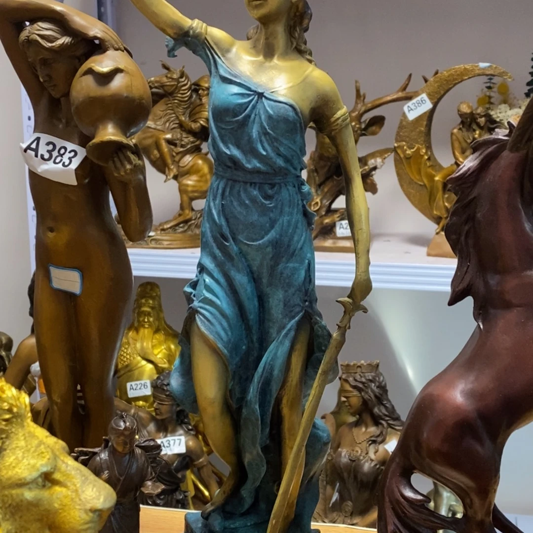 黄铜材质，公平女神，高约47