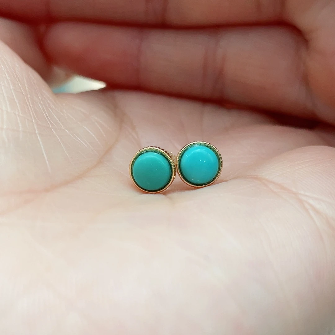 绿松石戒指银S925镶嵌