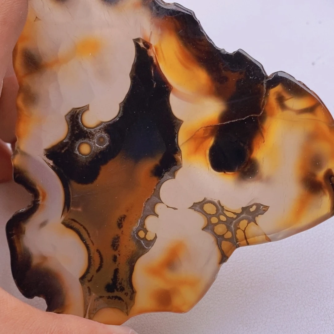 时***跑玛瑙/玉髓吊坠(不含链)未镶嵌微瑕