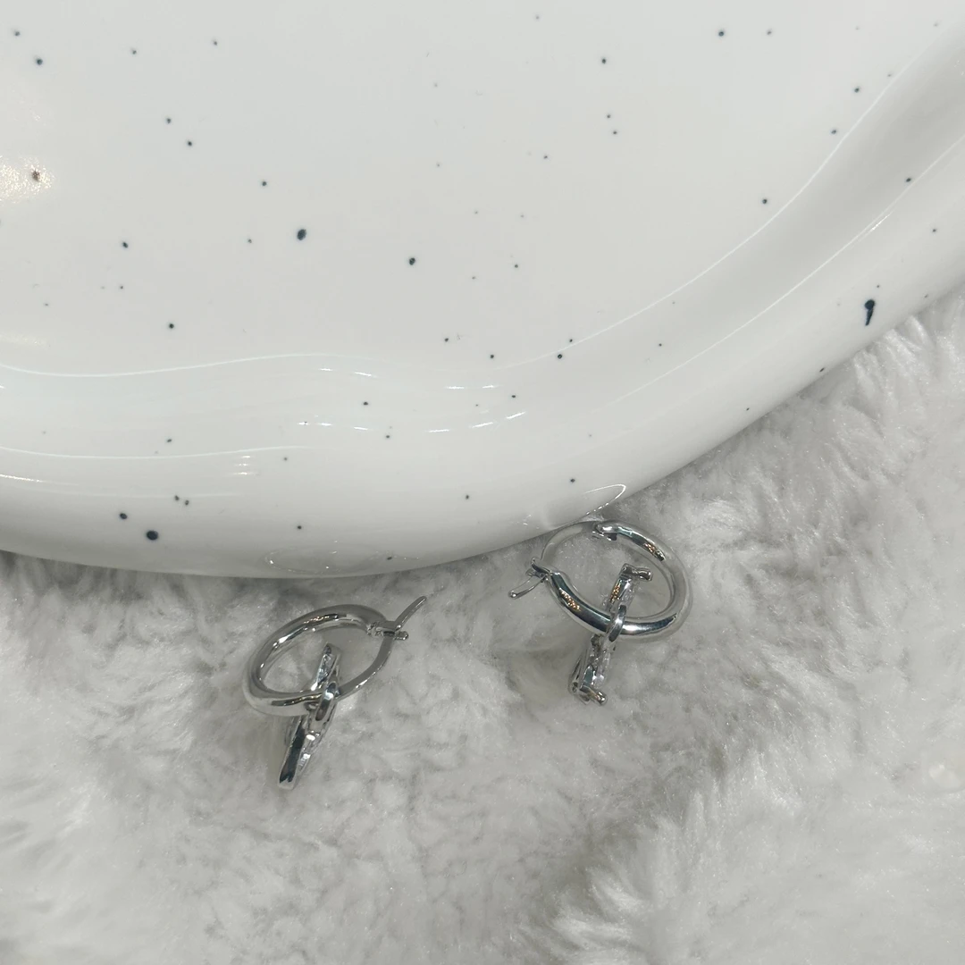 铜合金合成锆石耳饰 耳钉5606时尚百搭