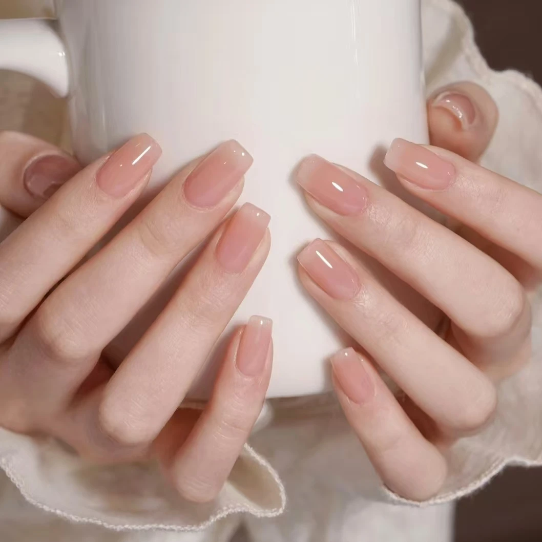 嬛嬛裸手工穿戴甲片短款甲片2025新款高级感秋冬显白裸色嬛嬛美甲