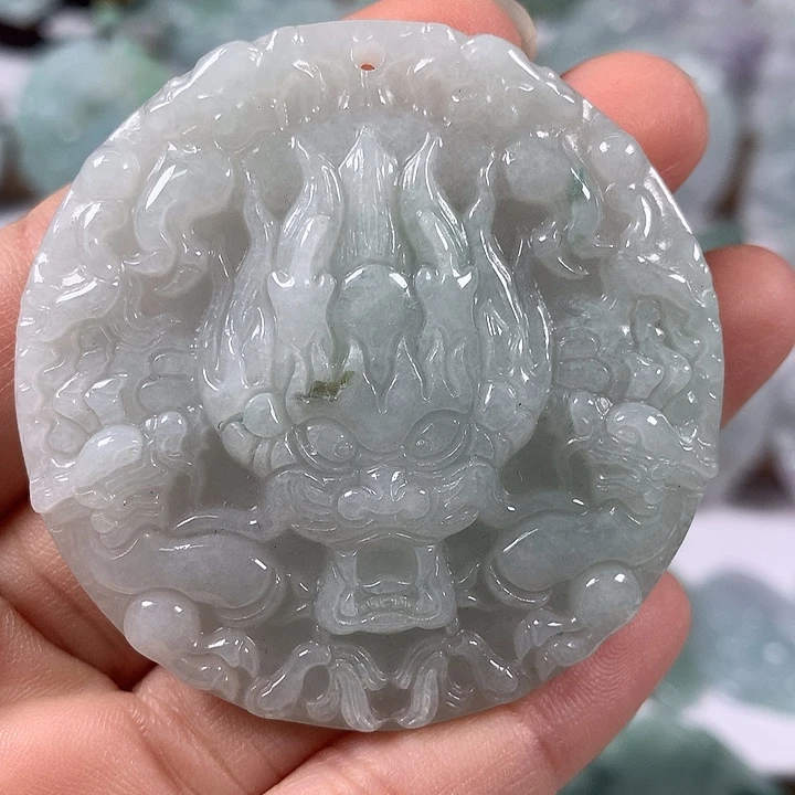 颈饰未镶嵌翡翠仿古龙行天下两面工艺福利