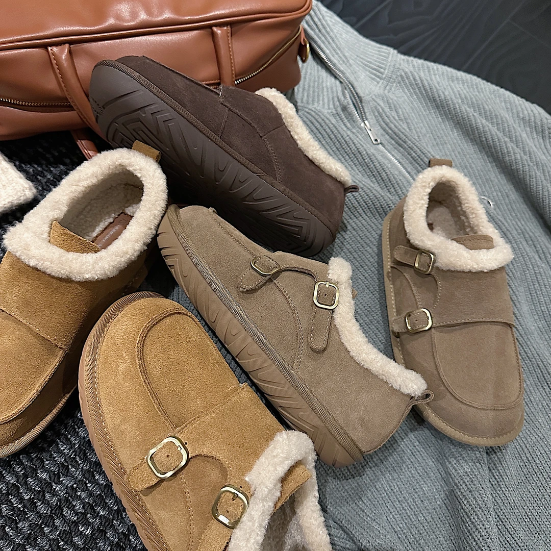 TS休闲鞋2024秋冬新款阿甘鞋加绒棉鞋内增高时尚休闲鞋